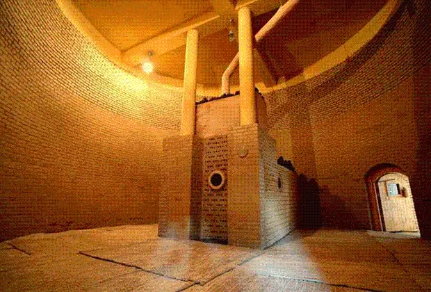Real jjimjilbang interior at Sanbangsan Carbonate Hot Springs