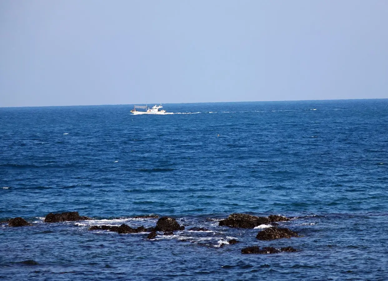 涯月・漢潭海岸散策路周辺の海景