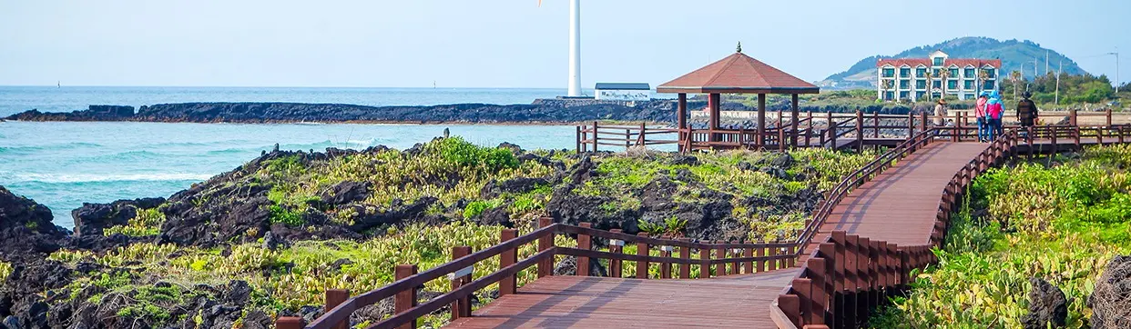 濟州漢潭海岸步道與涯月海岸實景