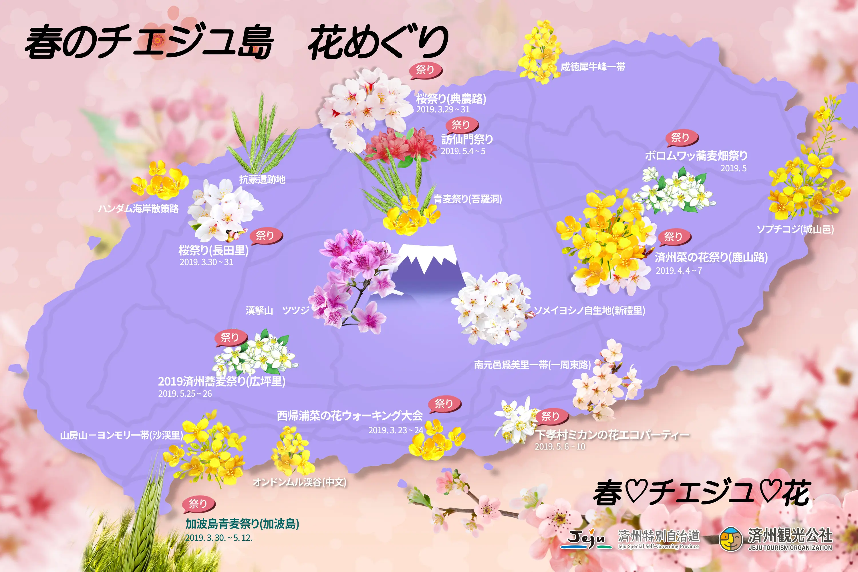 Visit Jeju : 春の花の香りに包まれて＜春のチェジュ島 花めぐり＞