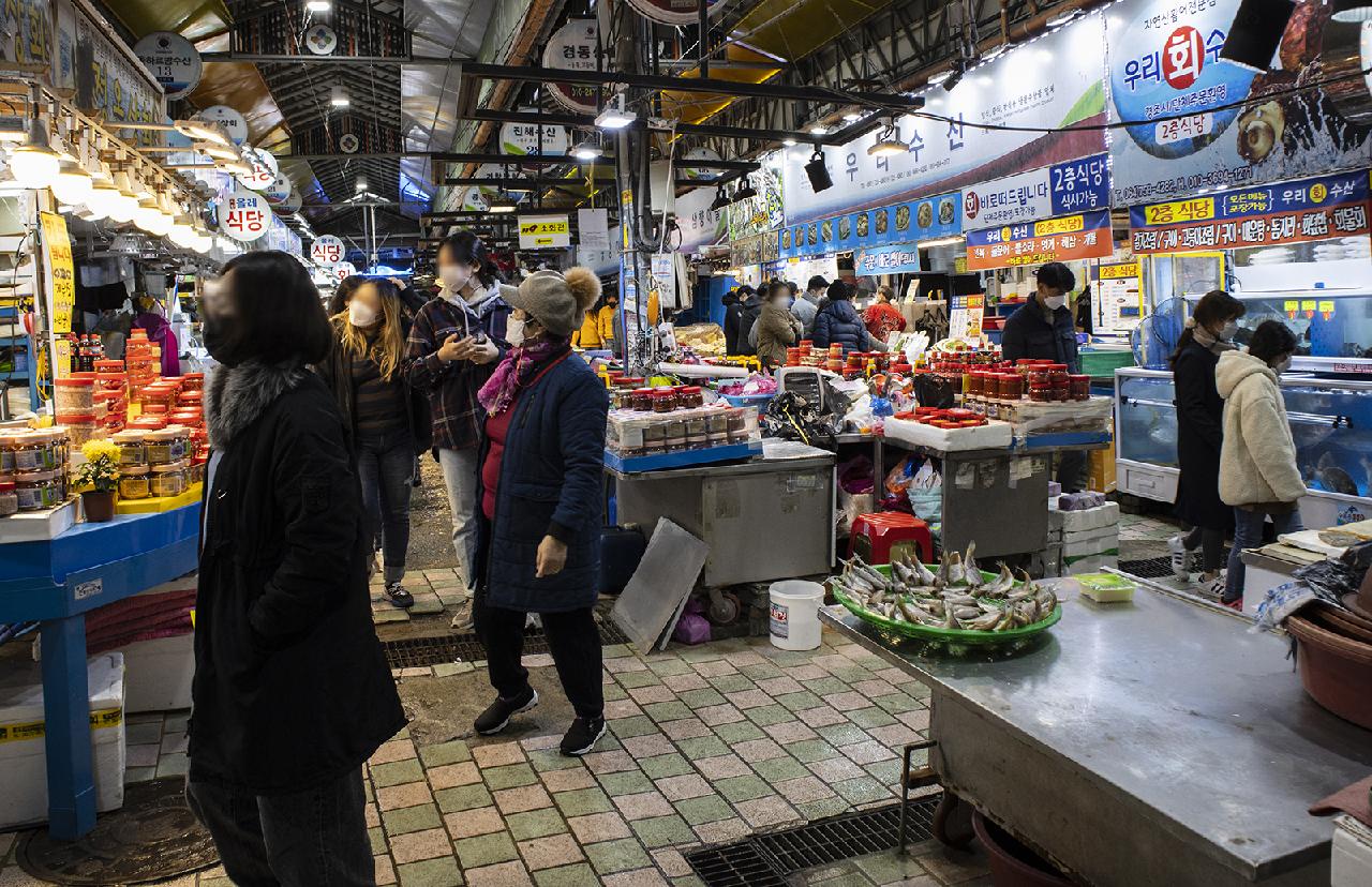 チェジュ島の伝統市場