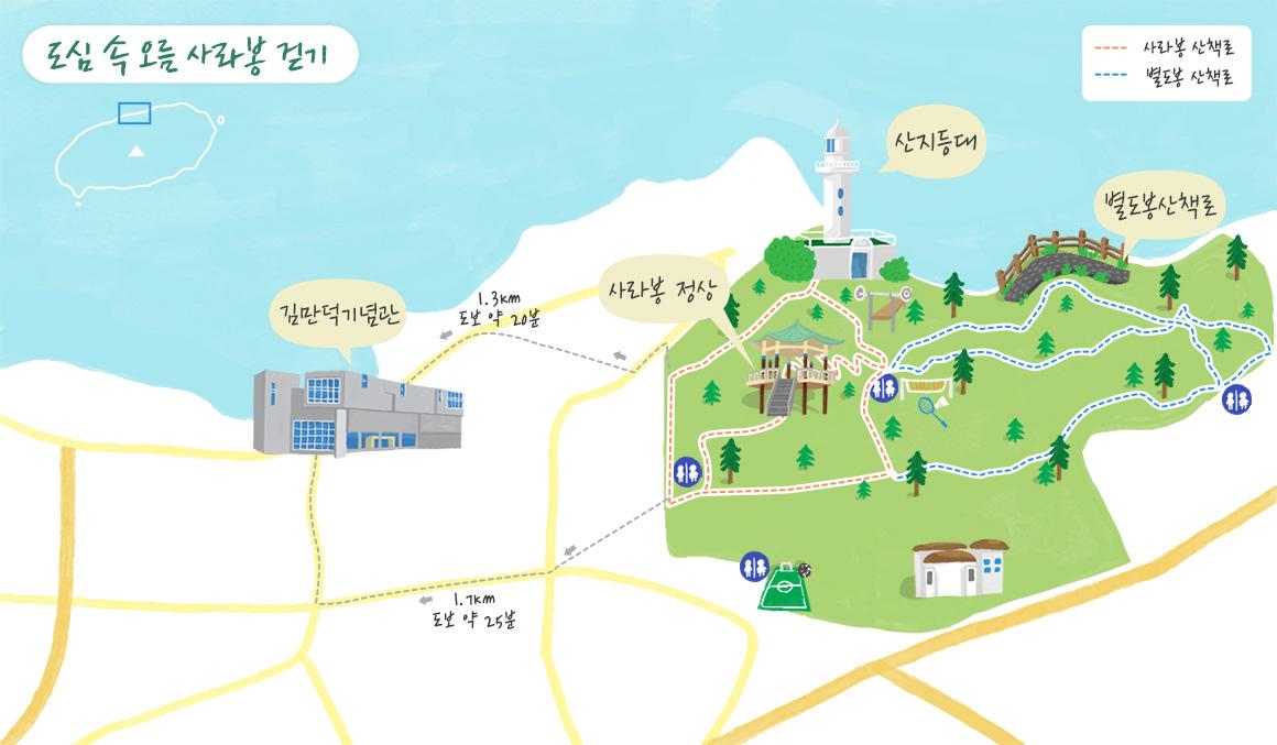 사봉낙조를 기다리며 <도심 속 오름 사라봉 걷기>