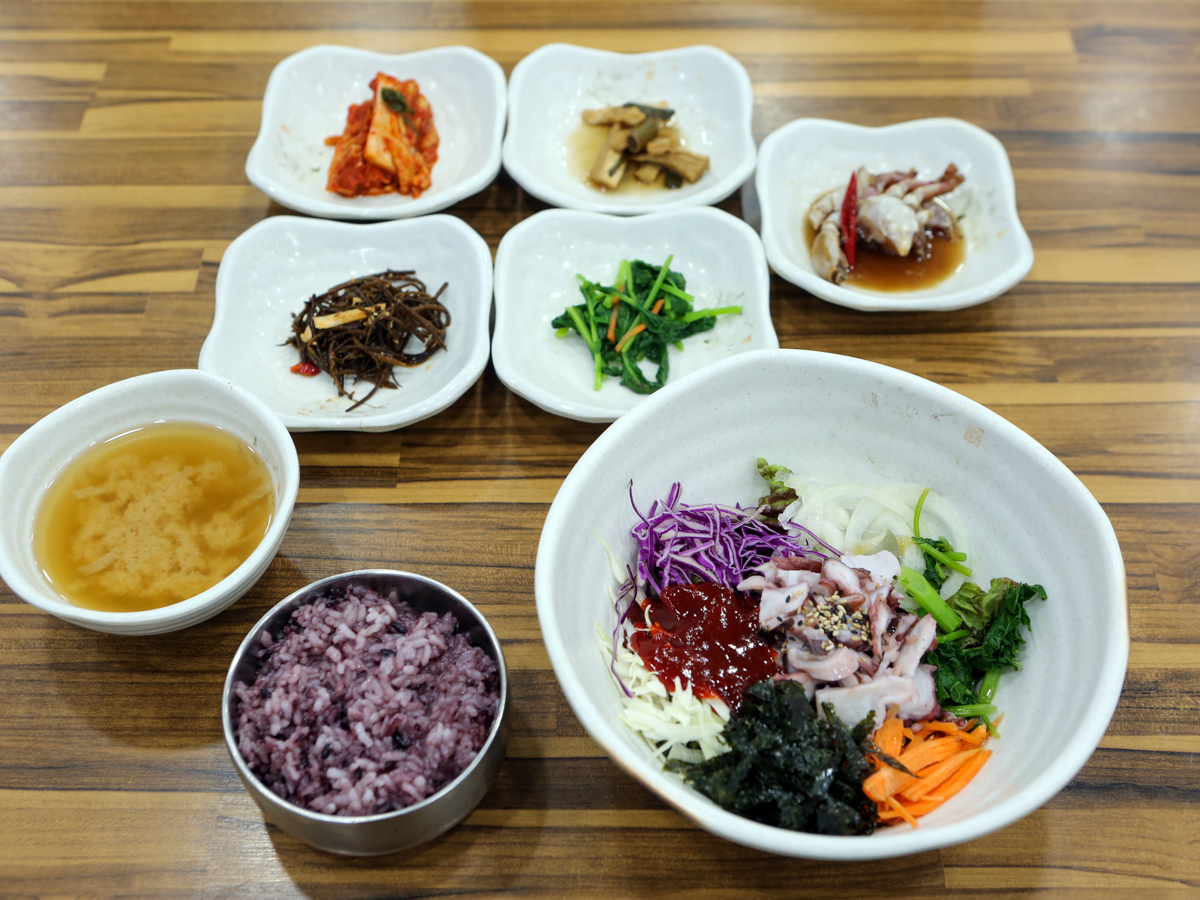 월정해녀식당 음식