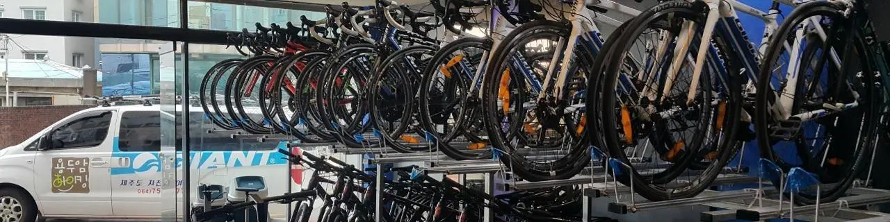 濟州市龍頭岩一帶單車租借與環島支援店實景