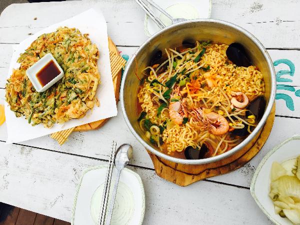 우도에서 해물라면을 점심으로ㅎㅎ