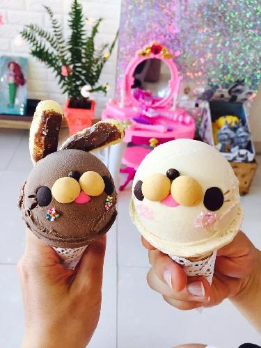 귀여운 토끼 아이스크림