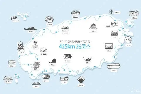 <濟州偶來 JEJU OLLE TRAIL>入選全球最受歡迎的十大海岸徒步路線